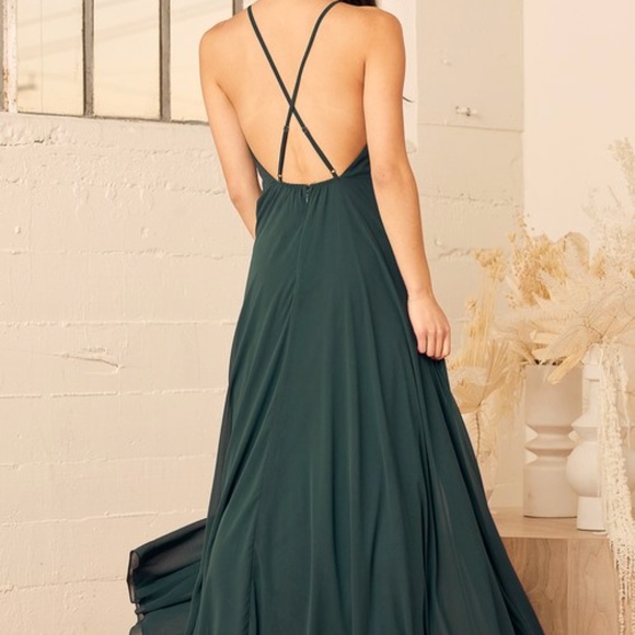 XS Lulu's "Mythical Kind of Love" dark green dress - Picture 6 of 6